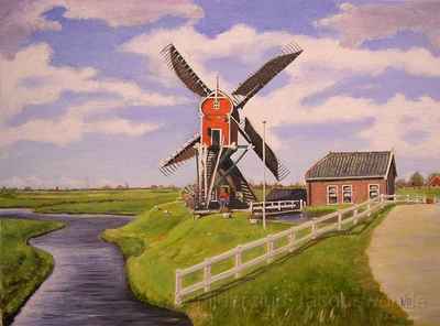 schilderij-molen-bij-hoogmade